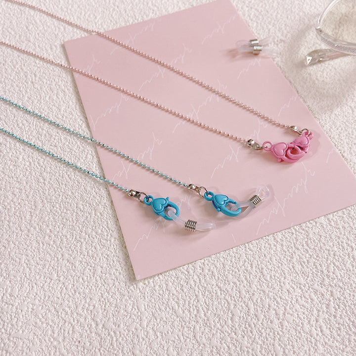 Filigree glasses holder chain with heart pendant Kalsten