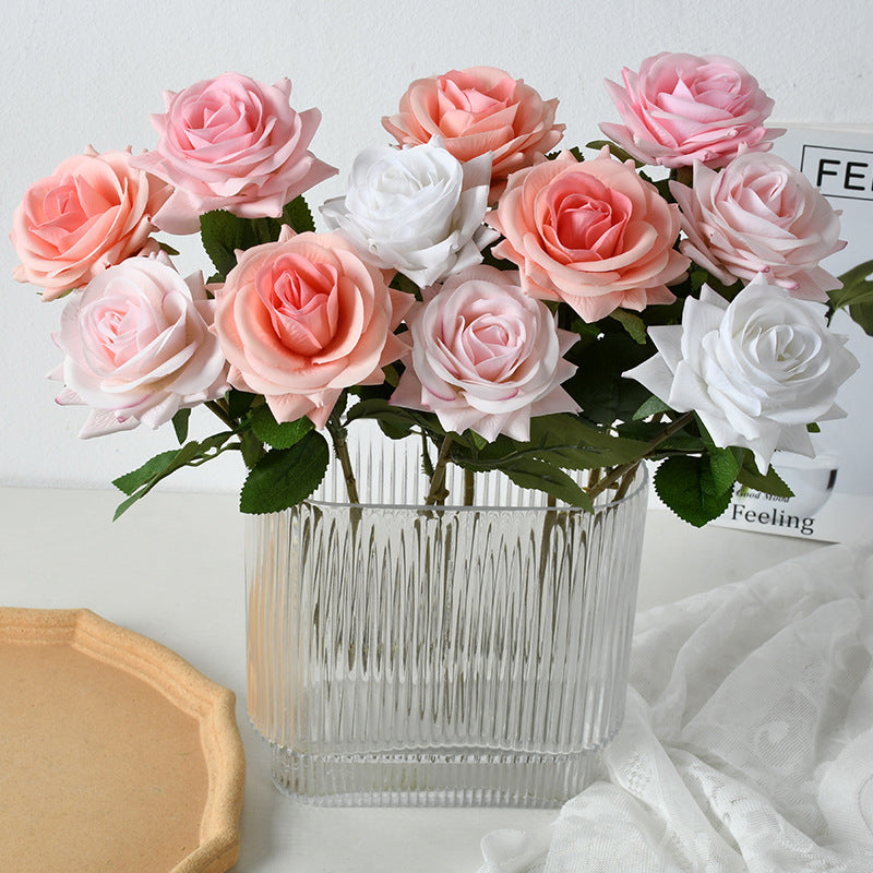 Realistic Silk Rose Decoration