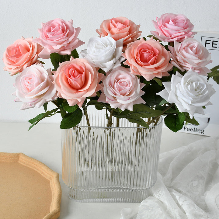 Realistic Silk Rose Decoration