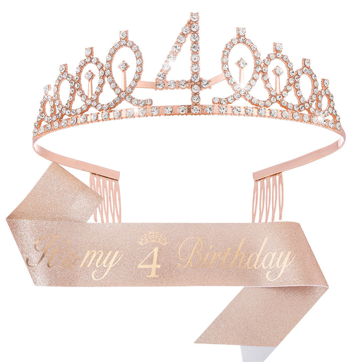 Ladies Crystal Princess Crown with 30 & Fabulous lettering Kalsten