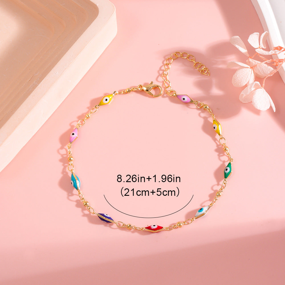 Colorful Evil Eye Charm Anklet Kalsten 1788164324