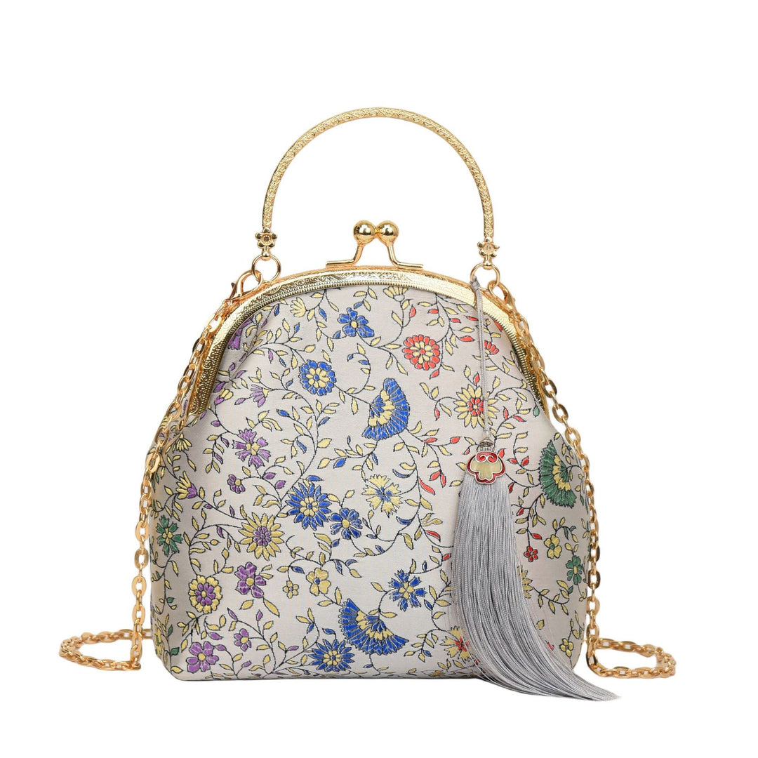 Floral Embroidered Clutch