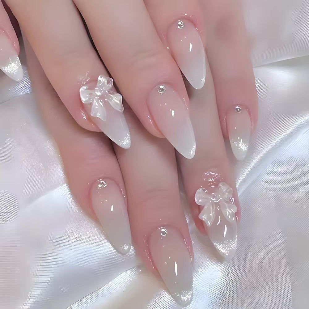 Artistic Press-On Nail Set with Celestial Design Kalsten