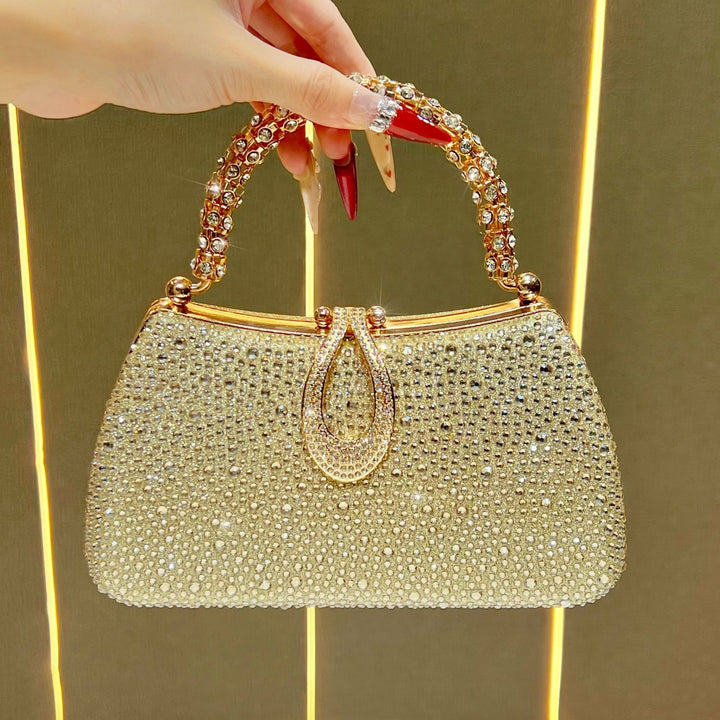 Rhinestone-Embellished Evening Bag