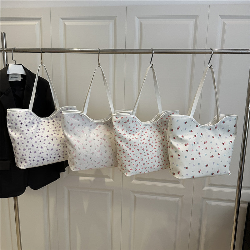 Floral Print Shopping Tote Bag Kalsten