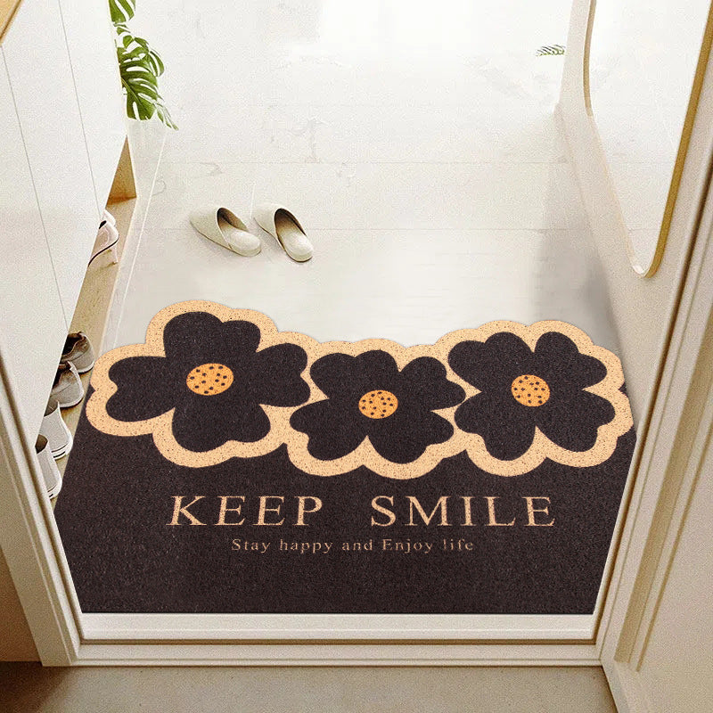 Floral-Themed Welcome Mat