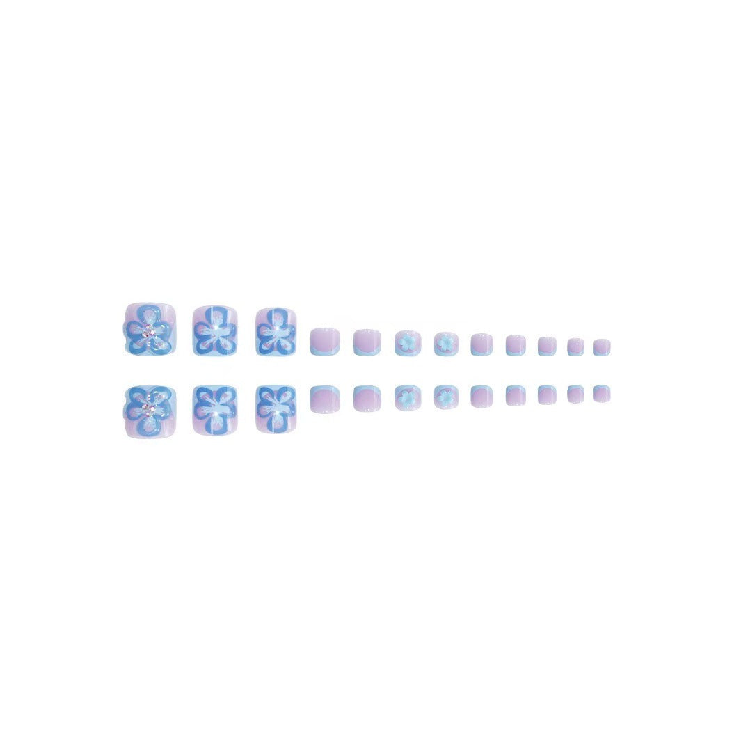 Floral Design Acrylic Nail and Toe Art Set Kalsten