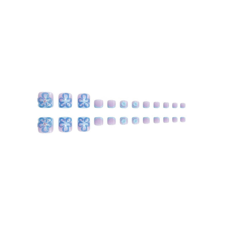 Floral Design Acrylic Nail and Toe Art Set Kalsten