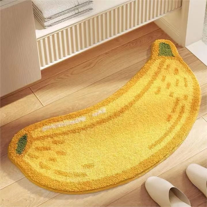 Plush Lemon Shaped  Bath Mat