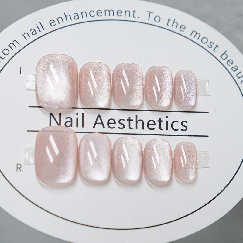 Press-On Nail Art with Glossy Finish