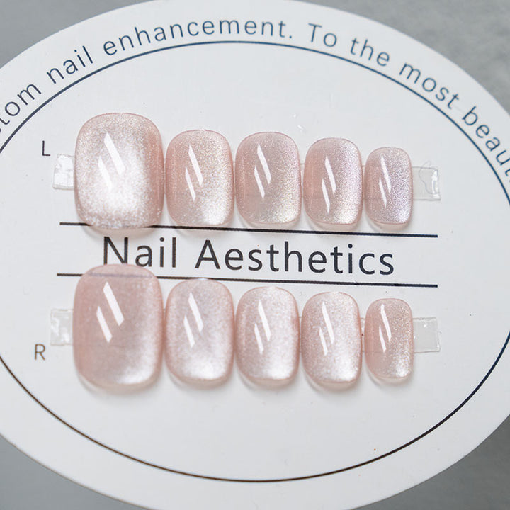 Press-On Nail Art with Glossy Finish