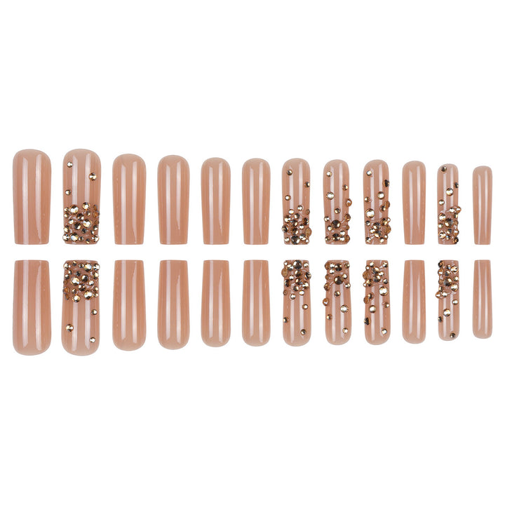Decorative Long Stiletto Press-On Nails with Rhinestone Accents Kalsten