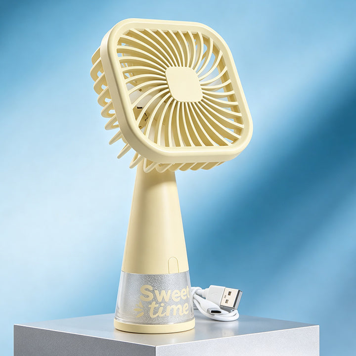 Women's portable mini hand fan with rechargeable USB function Kalsten