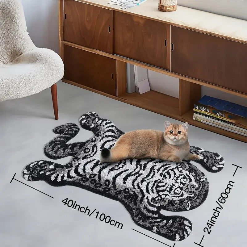 Leopard Print Plush Bath Mat