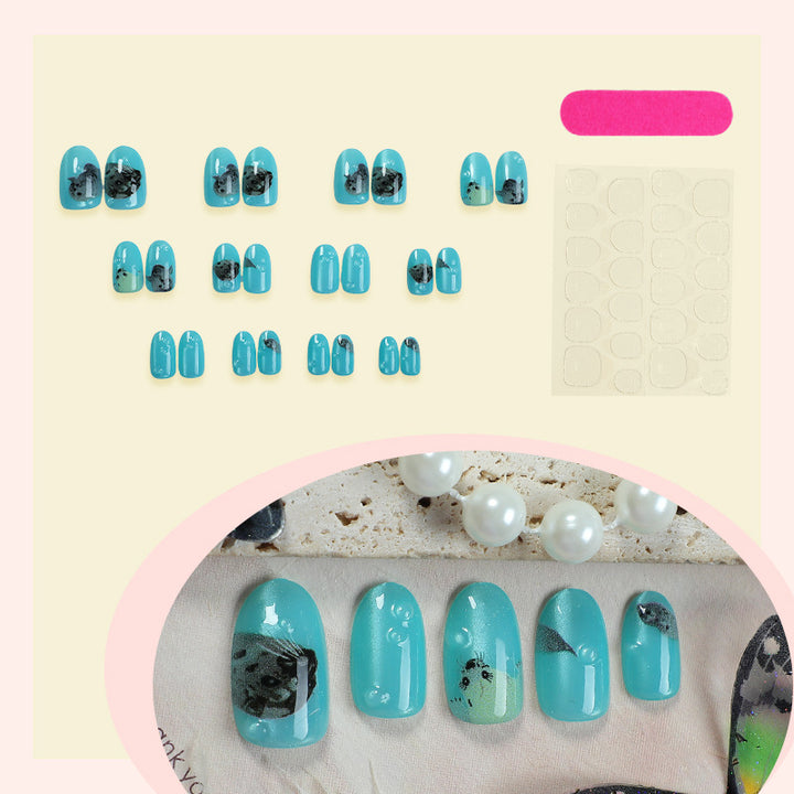 Artificial nail set with imaginative animal design Kalsten