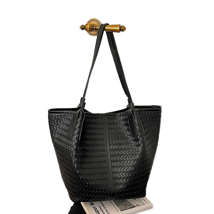 Textured Woven Tote Bag