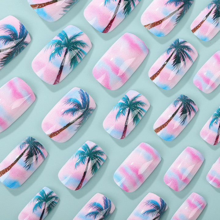Artificial nails in tropical palm design Kalsten