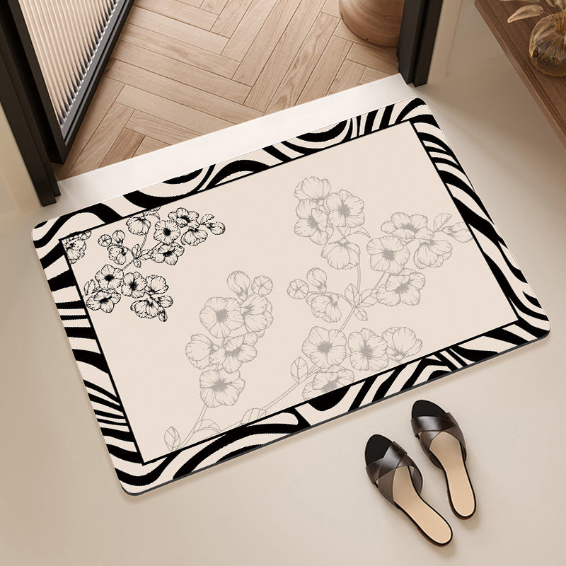 Floral Patterned Bathroom Mat Kalsten
