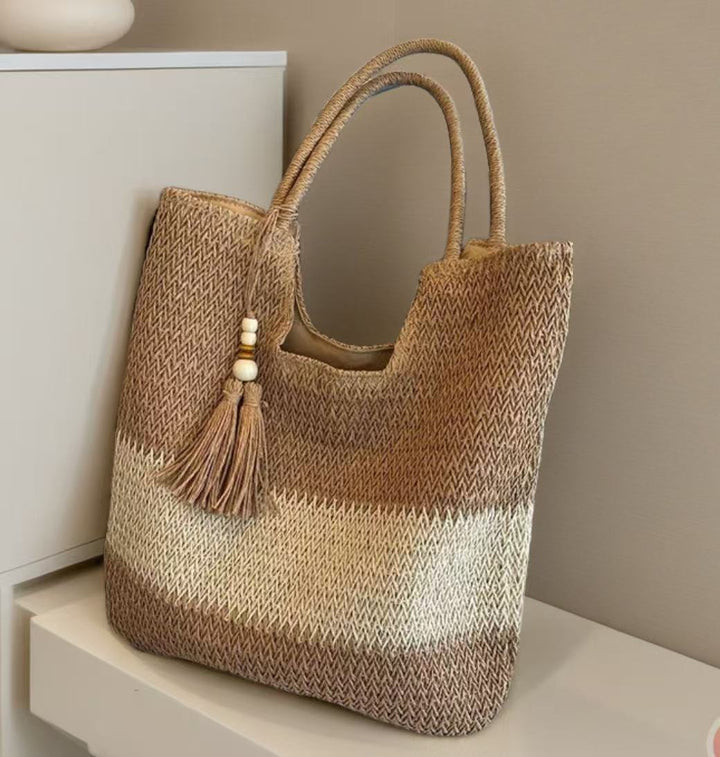 Macrame Crossbody Bag with Tassel Details Kalsten