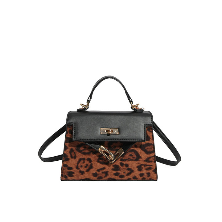 Animal Print Structured Handbag