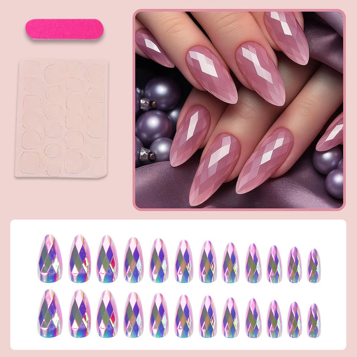 Artificial fingernails with faceted design Kalsten