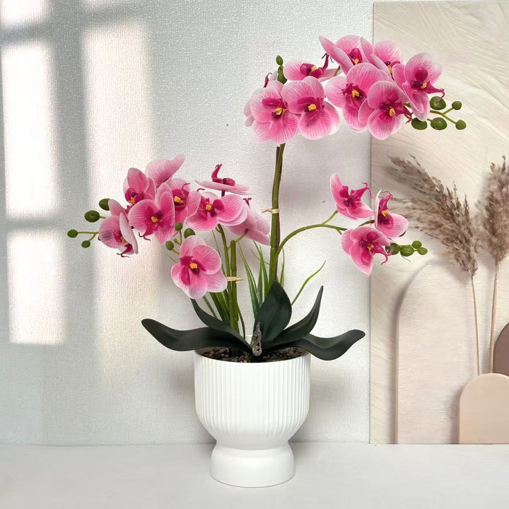 Elegant Faux Orchid Arrangement for Decorative Display