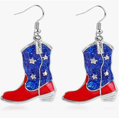 Ladies' statement star earrings with crystal embellishment and enamel coating Kalsten