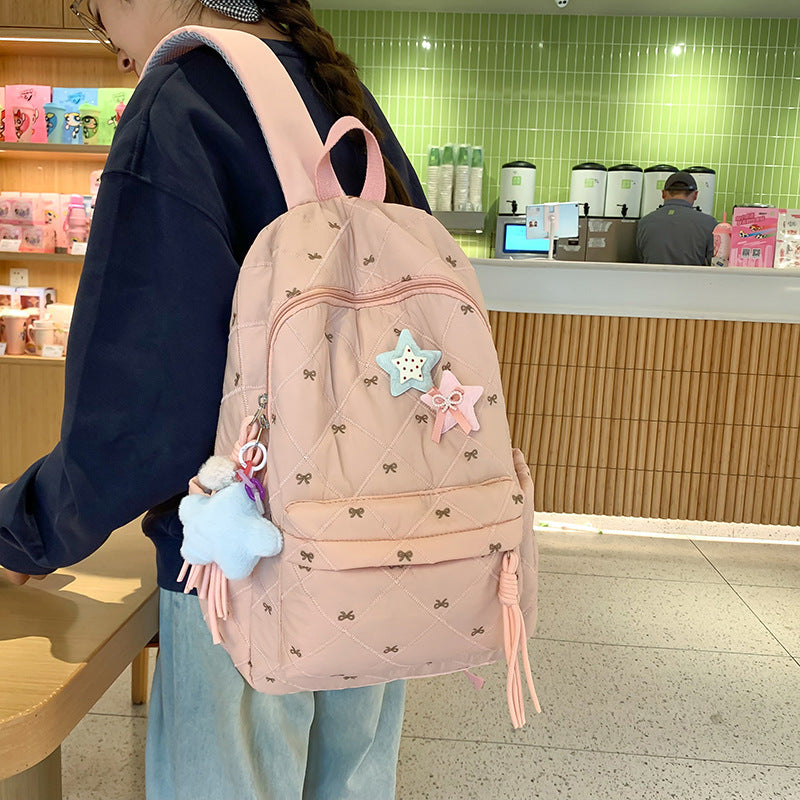 Quilted Embellished Backpack Kalsten