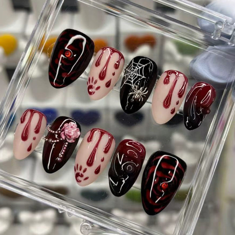 Halloween Artificial Nail Set with Creepy Designs Kalsten
