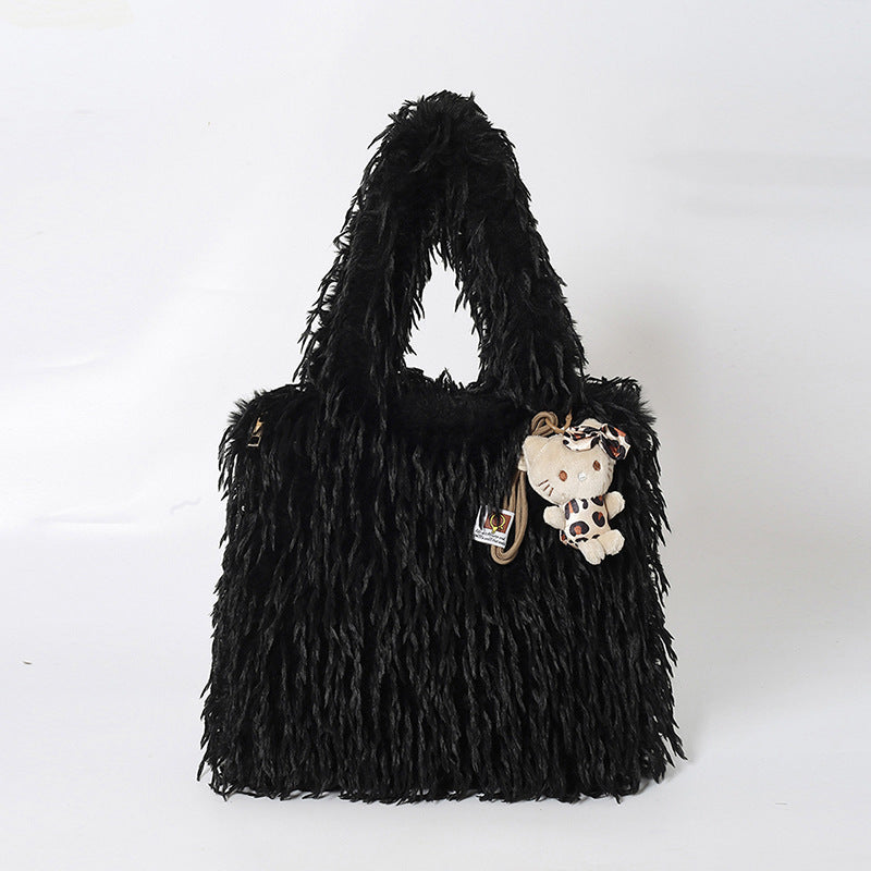 Plush Textured Shopping Tote