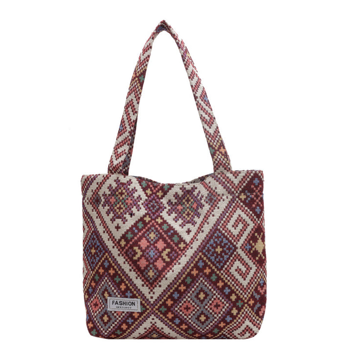 Artistic Ethnic Patterned Tote Bag