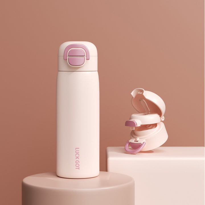 Women Insulated Water Bottle with Integrated Push-Button Mechanism Kalsten