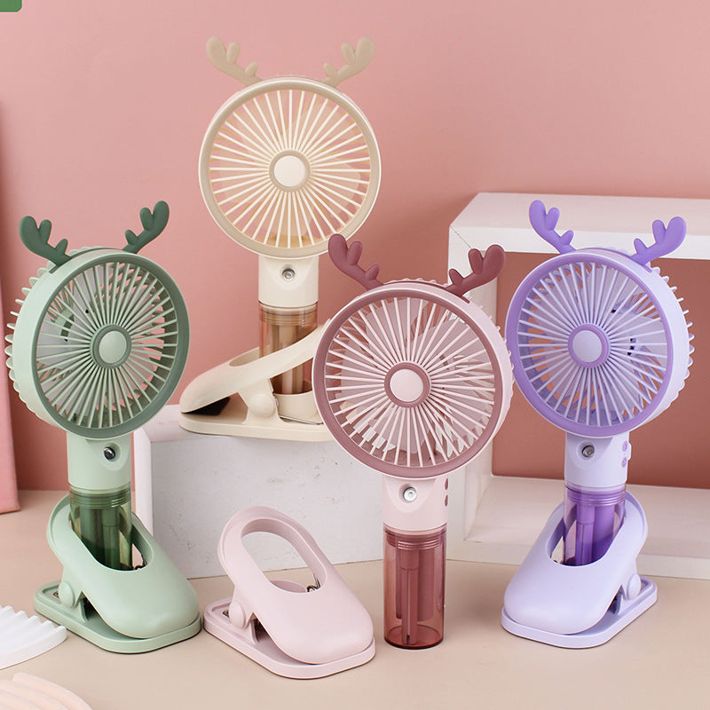 Women Portable Mini Fan with Spray Function Kalsten