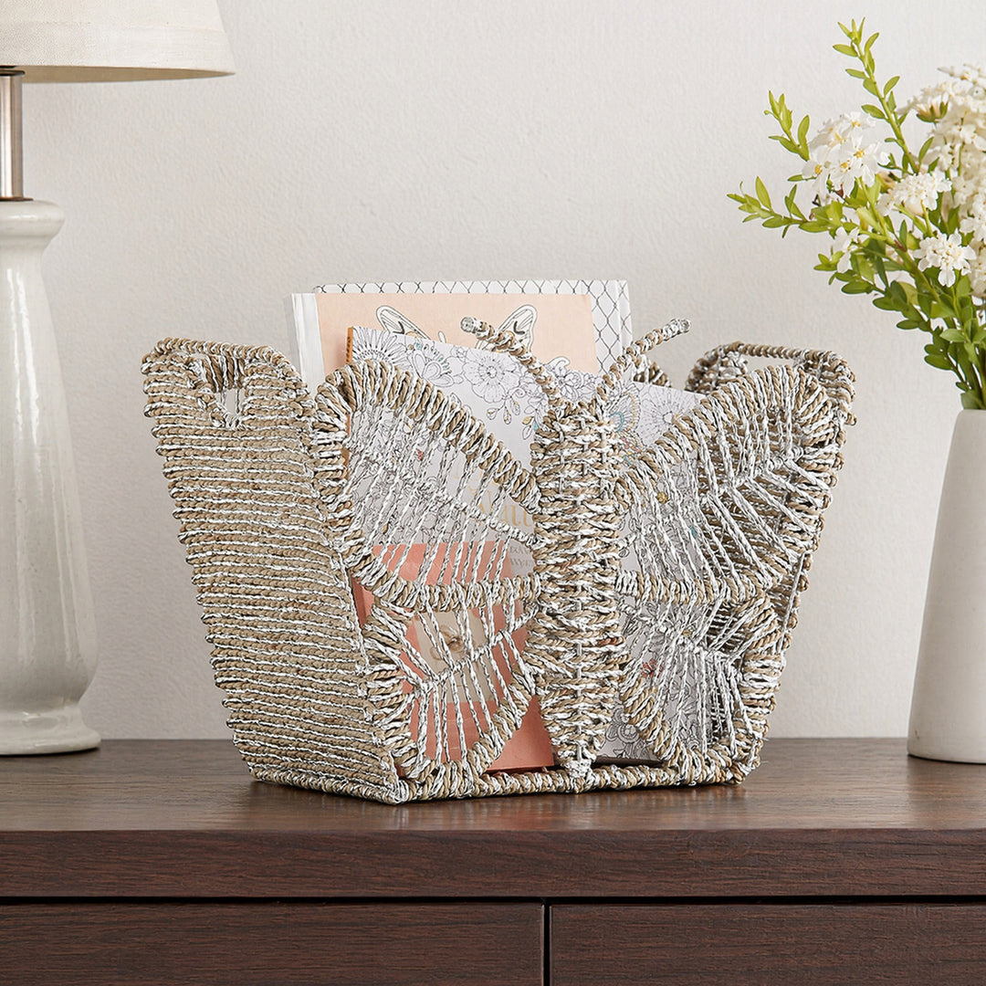 Decorative storage basket with butterfly design Kalsten