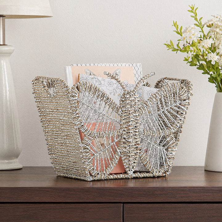 Decorative storage basket with butterfly design Kalsten