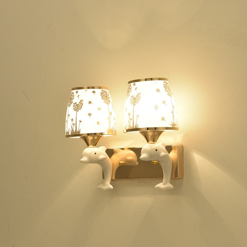 Dolphin-Themed Wall Light Fixture