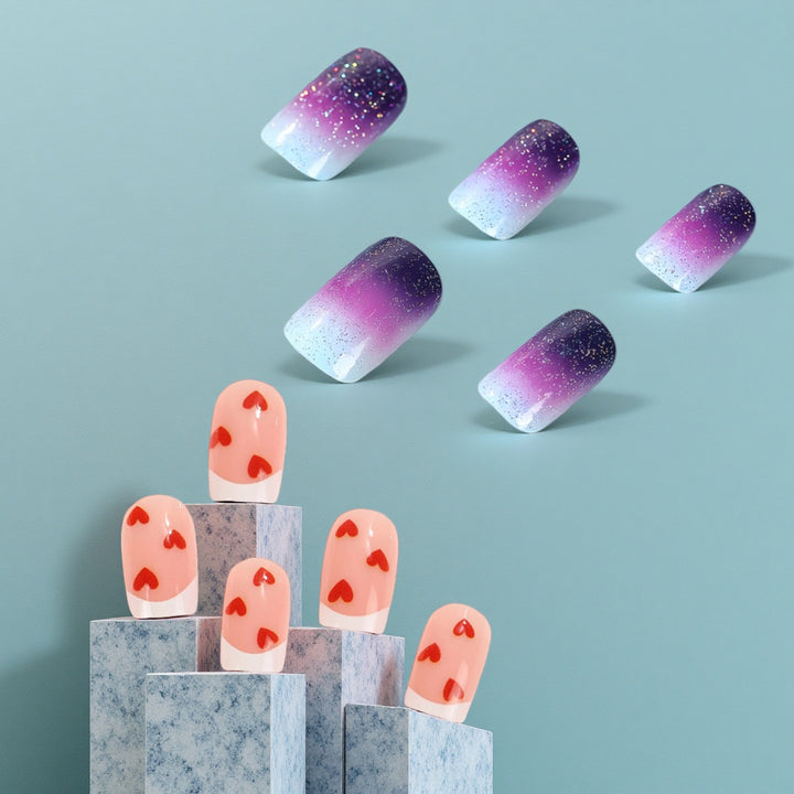 Nail Art Set with Romantic Heart Design Kalsten