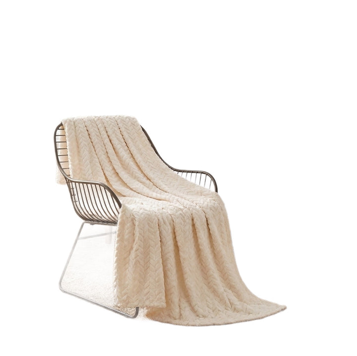 Chevron Patterned Plush Throw Blanket