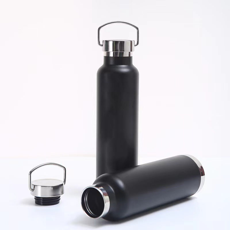 Double-Wall Vacuum Insulated Stainless Steel Water Bottle With Twist-Lock Carry Lid
