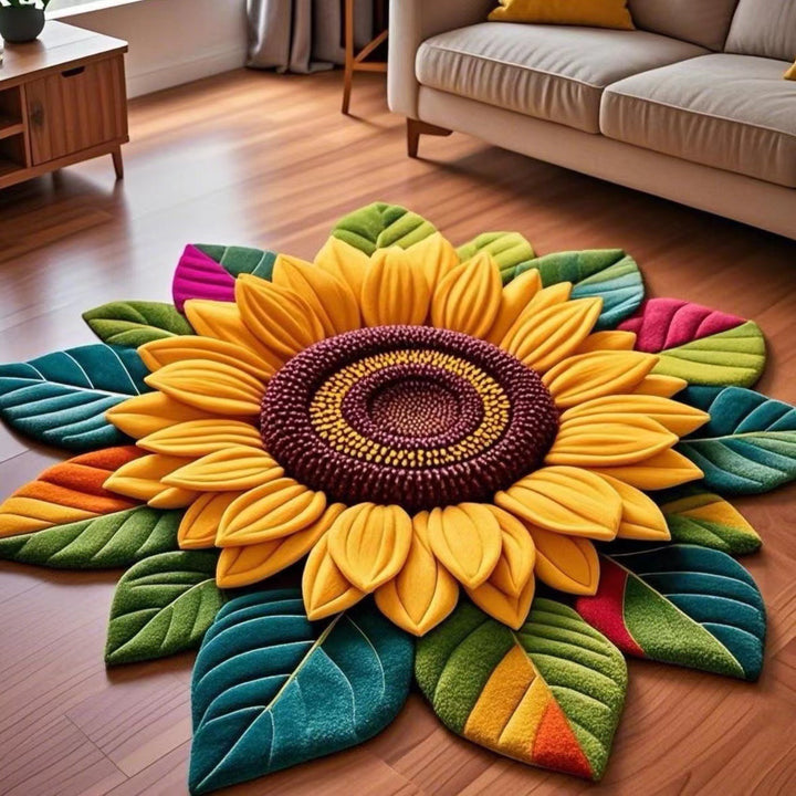 Floral Pattern Plush Area Rug