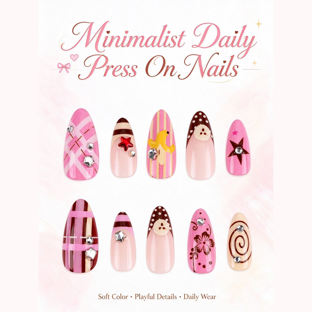 Artistic Themed Press-On Nails