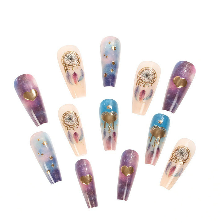 Dreamcatcher motif artificial nails Kalsten