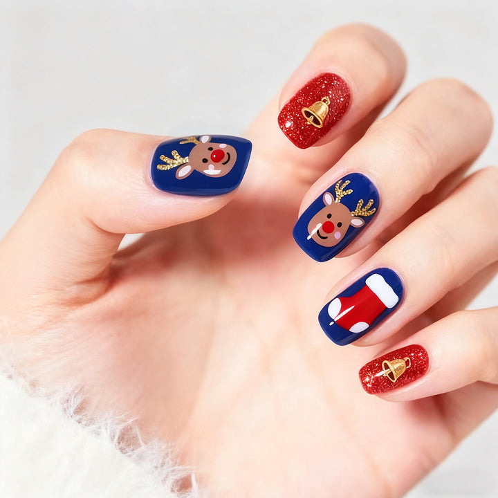 Festive artificial nails with Christmas motifs Kalsten