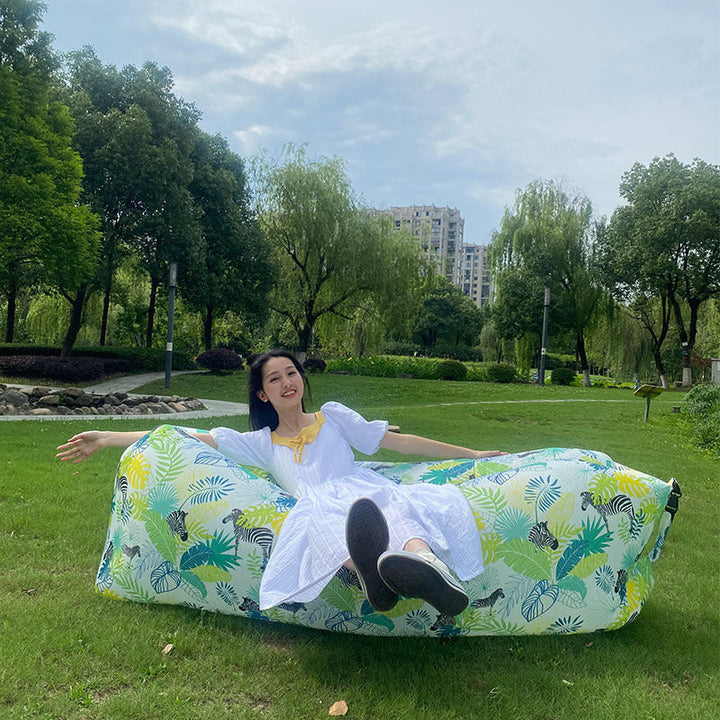 inflatable outdoor air lounger with heavy-duty oxford fabric and rapid-fill valve Kalsten