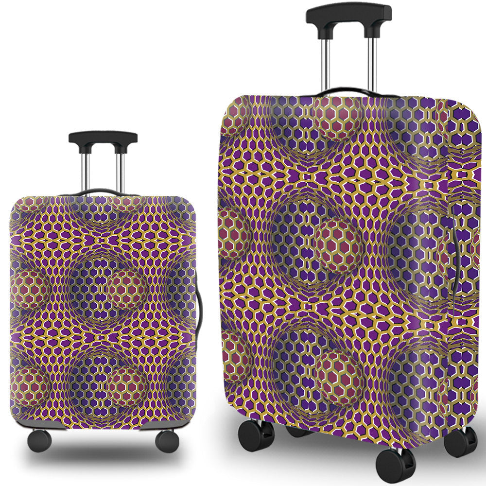 Women's Hard Shell Suitcase with Modern Geometric Design Kalsten
