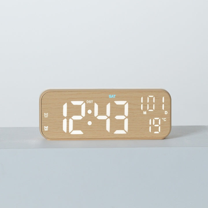 Digital Wood LED Alarm Clock with Temperature and Calendar Function Kalsten