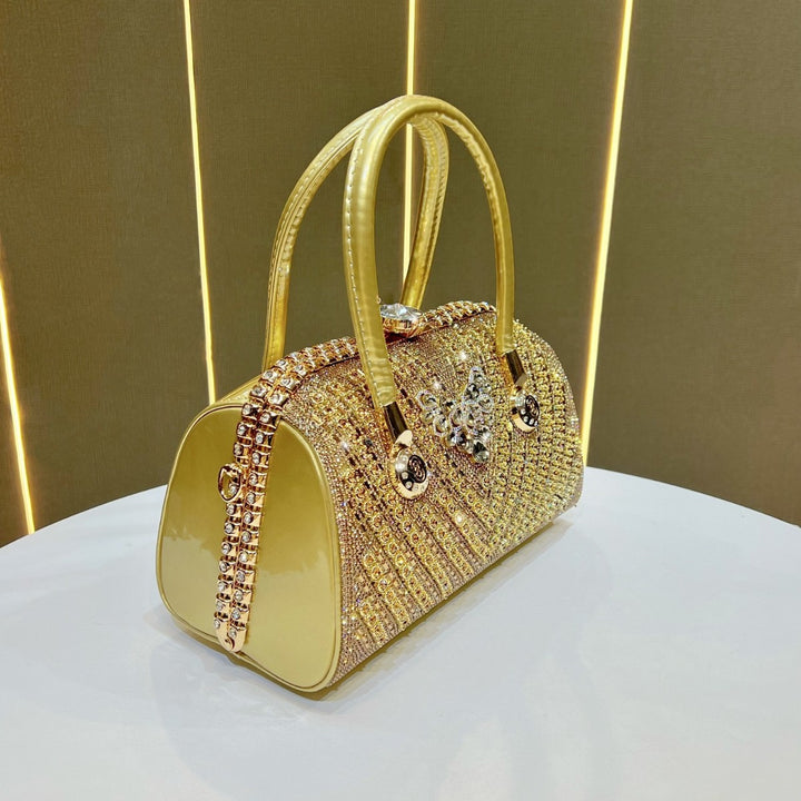 Decorative Rhinestone-Encrusted Evening Handbag