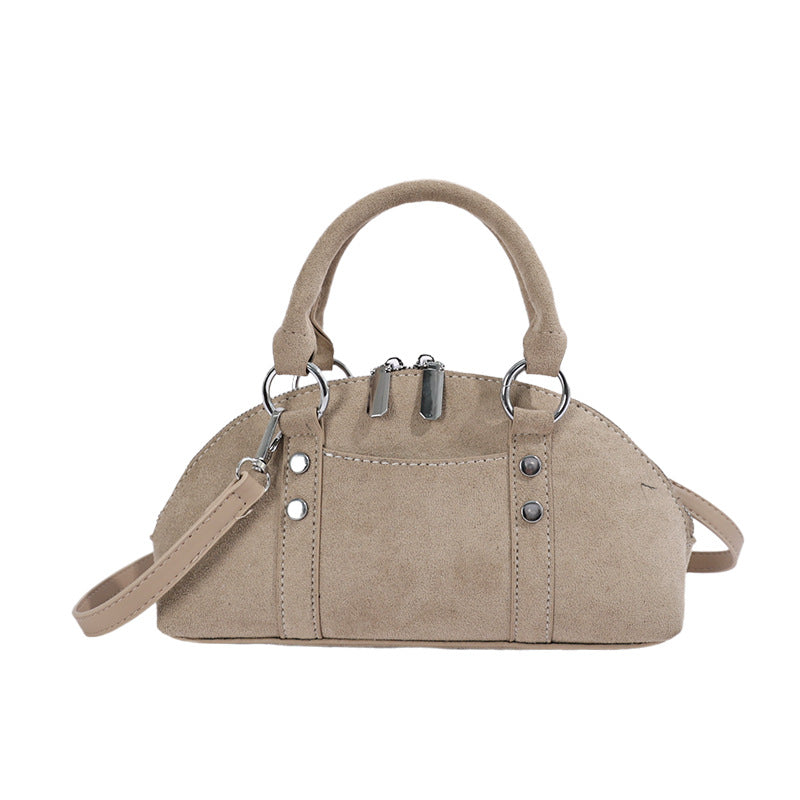 Structured Suede Handbag