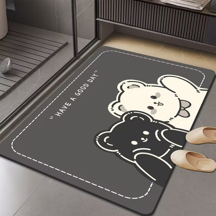 Cartoon Themed Bath Mat for Bathrooms