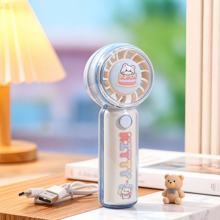 Ladies Portable Hand Fan with Cute Animal Design Kalsten